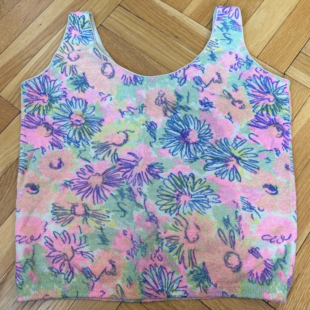 Vintage Pink Multi-Color Floral Tank Top